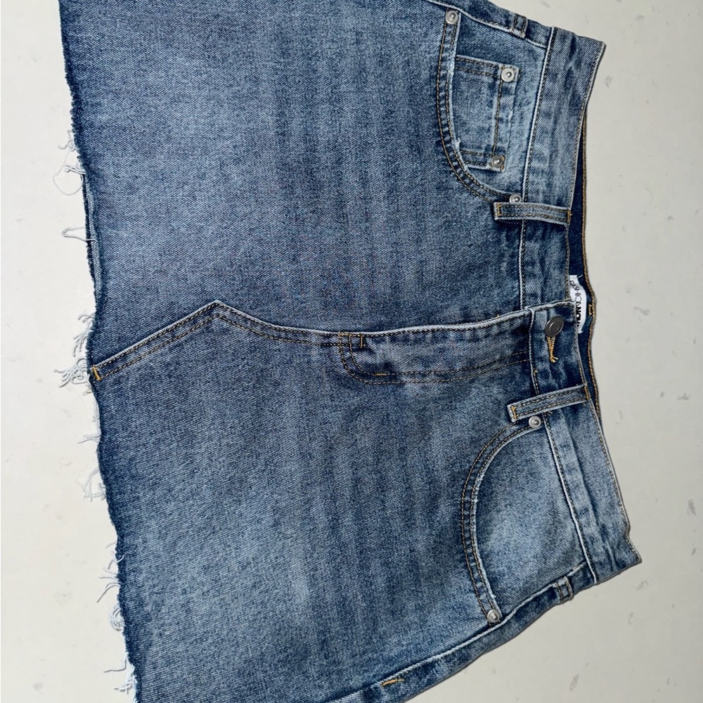 Fashion Nova Blue Denim Skirt
